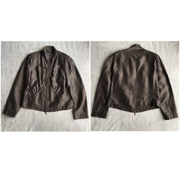 Giorgio Armani Jacquard Zipper Jacket Blazer - Picture 3 of 8